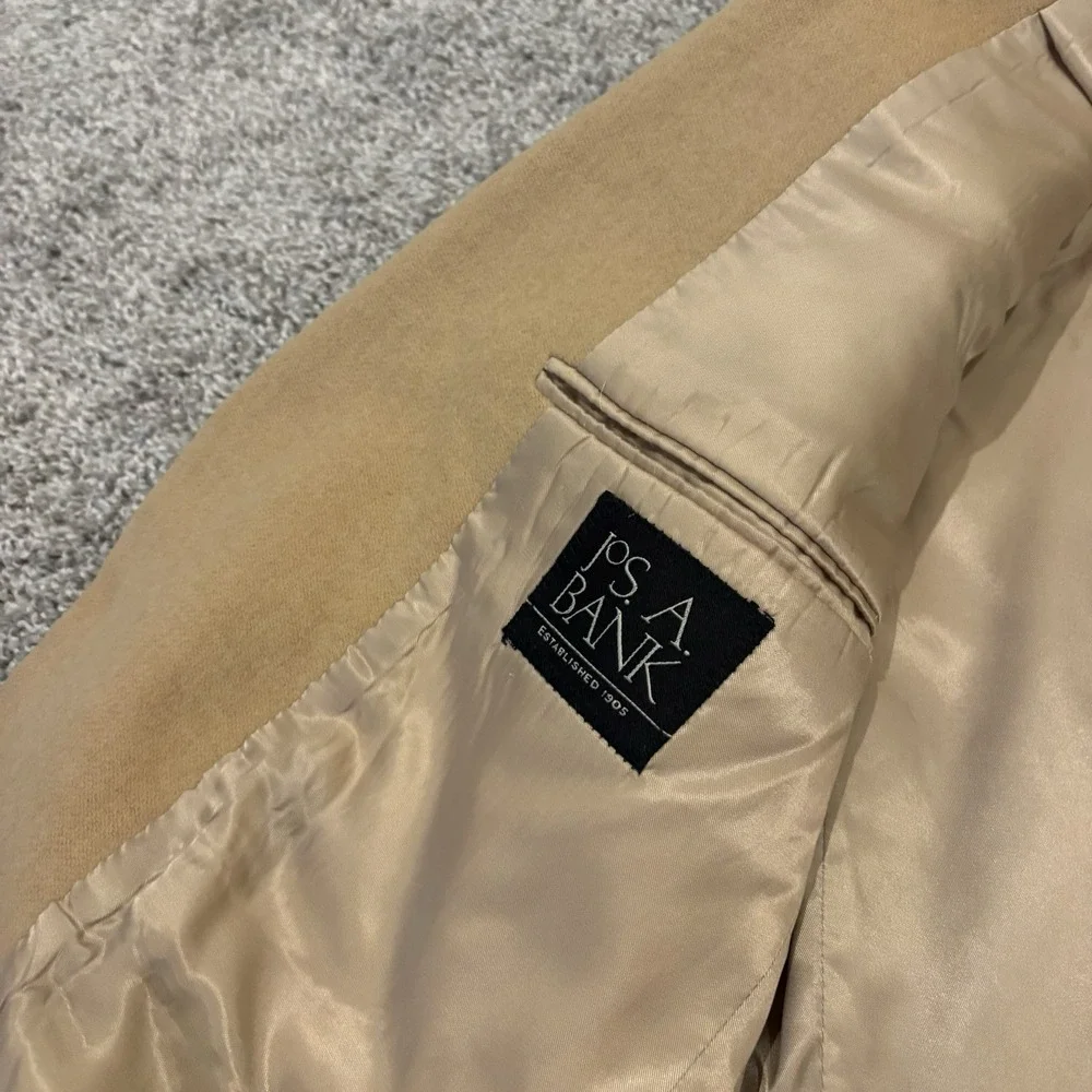 Jos A Bank Blazer Mens 42L Beige Camelhair Sport Coat Old Money Luxury Jacket